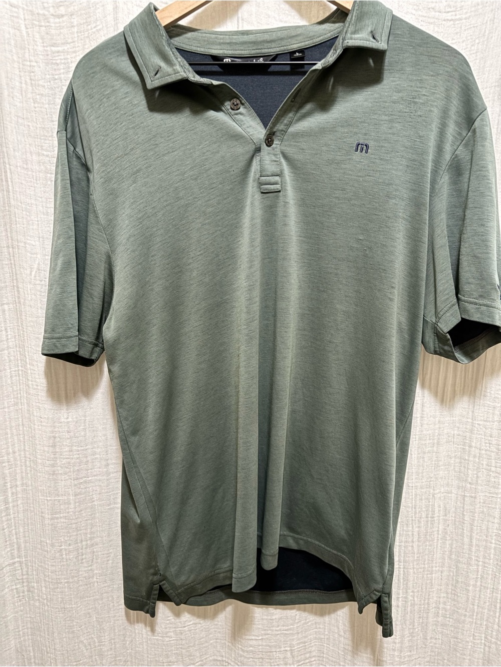 TravisMathew The Heater Polo High-performance Golf Shirt Large Heather green